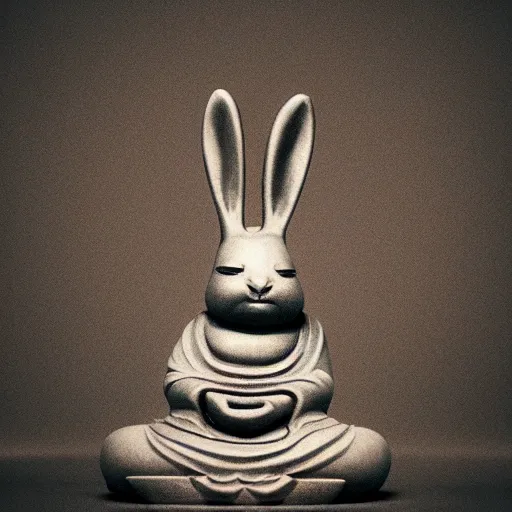 Image similar to zen Buddhist bunny, depth of field, mystical, zen, hyperdetailed + Anime and Manga