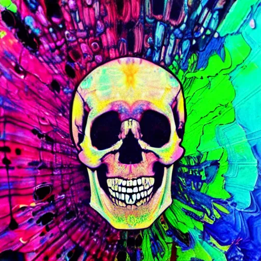 human skull, trippy, glitch, psychedelic, paint | Stable Diffusion | OpenArt