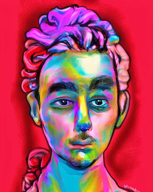 Prompt: fewocious digital portrait painting art of a person