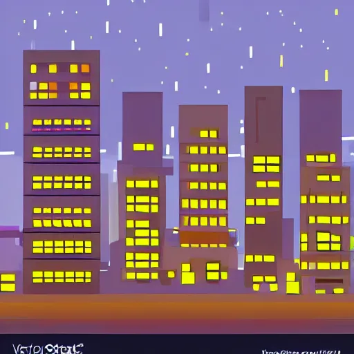 Prompt: cat overlooking bustling downtown city at night, pixel digital artstyle HD