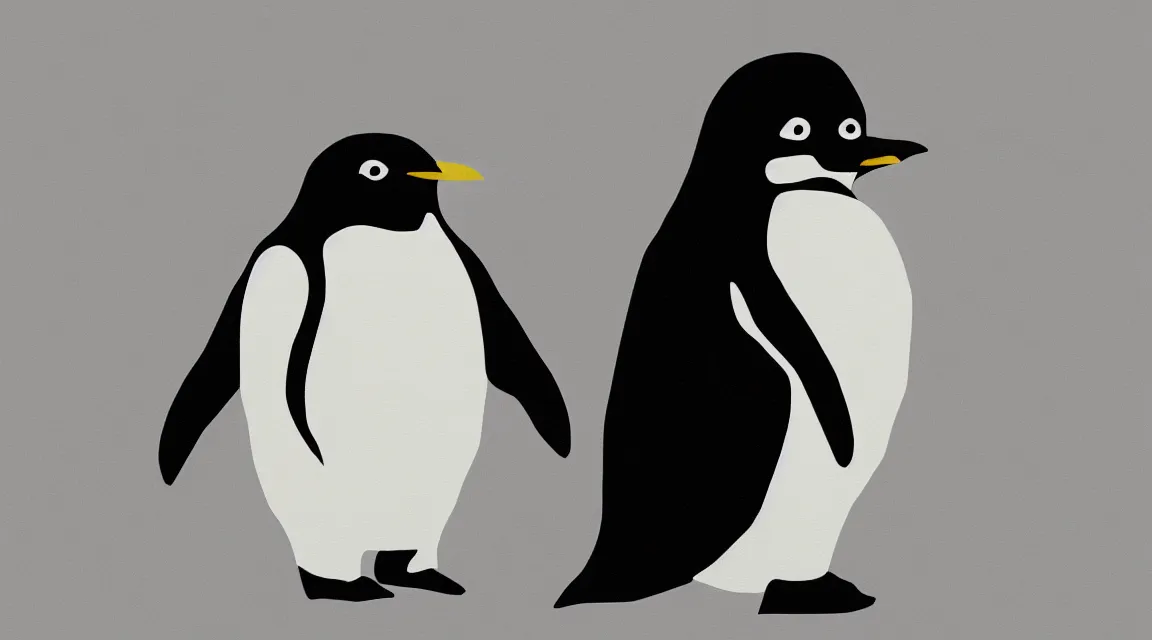 Image similar to linux tux penguin wallpaper painted by gogan