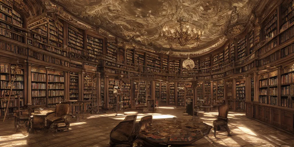 Prompt: library with an open book, book open, spell coming out of the book, 8K, trending on Artstation, volumetric light, lightrays, smoke, cinematic, atmospheric, octane render, insanely detailed and intricate, hypermaximalist, elegant, ornate, luxury, elite, by James Jean, by Brian Froud, hyper realistic, super detailed
