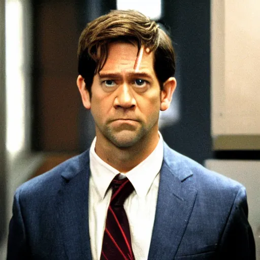 Prompt: jim halpert as the american psycho