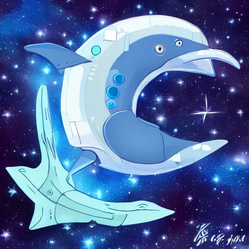 Prompt: space dolphin