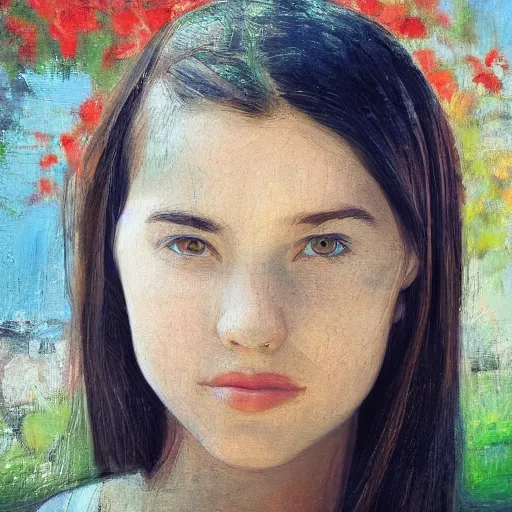 Image similar to a masterpiece portrait photo of a beautiful young woman who looks like a mercy, random background scene