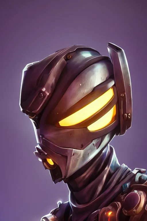 Image similar to epic mask helmet robot ninja portrait stylized as fornite style game design fanart by concept artist gervasio canda, behance hd by jesper ejsing, by rhads, makoto shinkai and lois van baarle, ilya kuvshinov, rossdraws global illumination radiating a glowing aura global illumination ray tracing hdr render in unreal engine 5