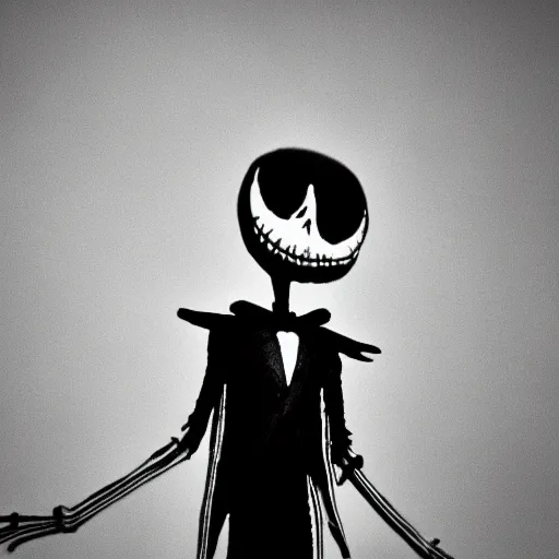 Image similar to real life jack skellington, grainy photos