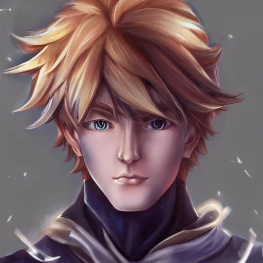 Image similar to Ezreal (league of legends, 2009), artwork by kentaro miura, artstation,