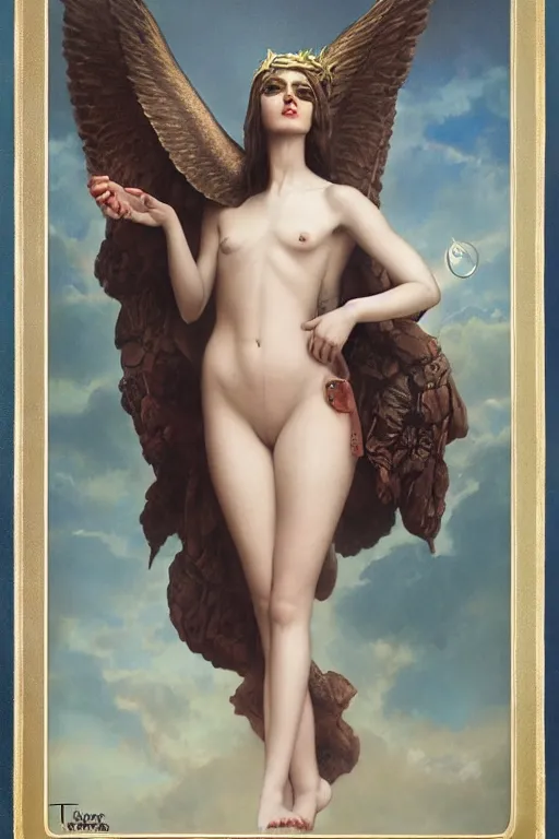 Image similar to the goddess of lost socks, by tom bagshaw peter kemp