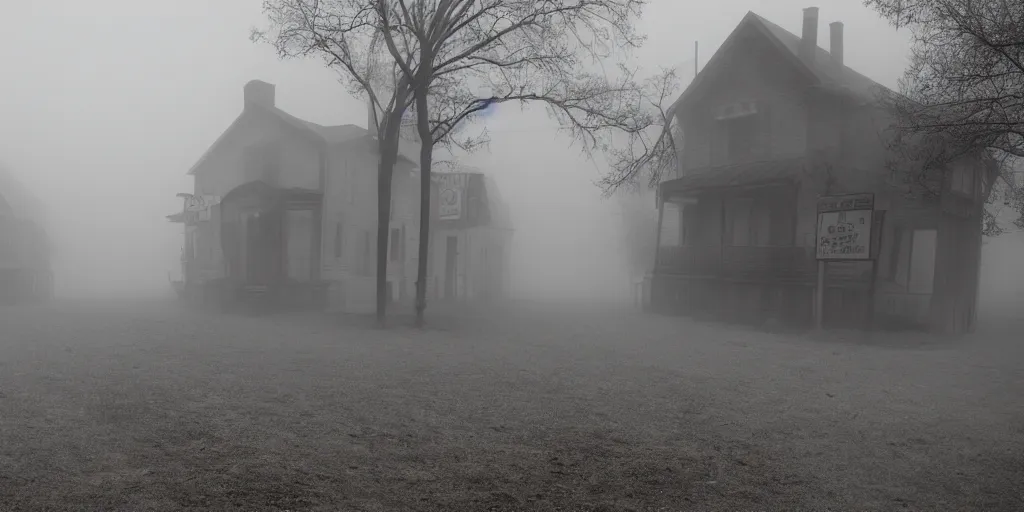 Image similar to Foggy ghost town