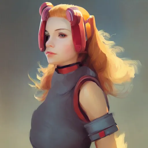 Image similar to portrait of a cute young woman with robot ears, 4k, sharp focus, Andreas Rocha