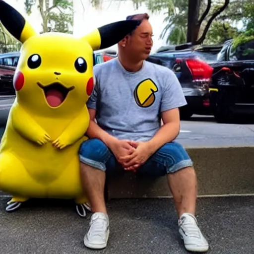 Image similar to pikachu sitting on your lap confesses his love to you