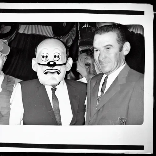 Image similar to president waluigi, 1 9 6 0, still, photograph, photo, black and white