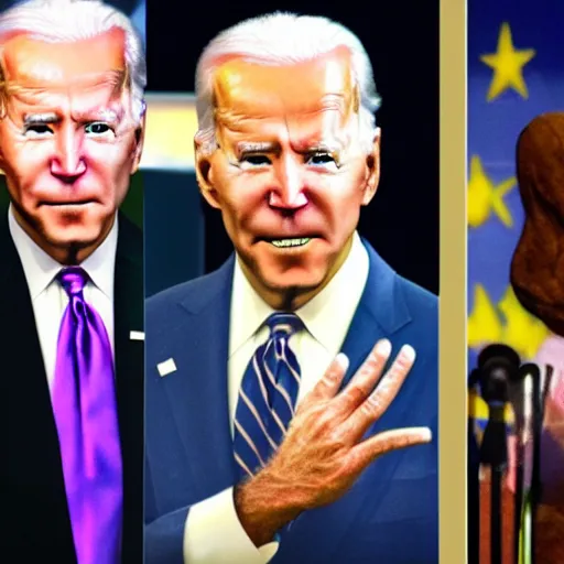 Image similar to Evil Joe Biden with Glowing Eyes