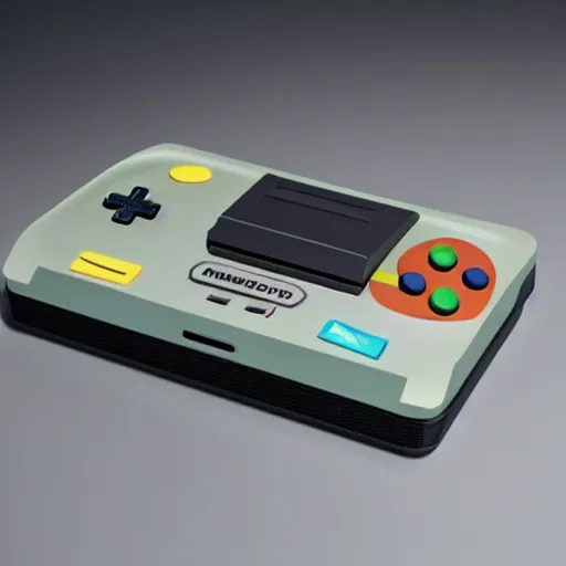 Image similar to a nintendo 6 4 from the future