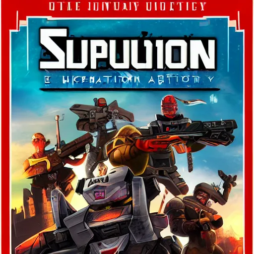 Prompt: super box art for Insurrection January 6th, the game