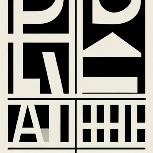 Prompt: the alphabet!! typography, high contrast, front and back, layers, helvetica, in the bauhaus style