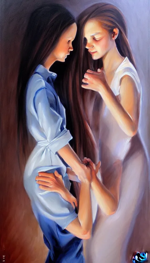 Image similar to the two complementary forces that make up all aspects and phenomena of life, by Emilia Wilk