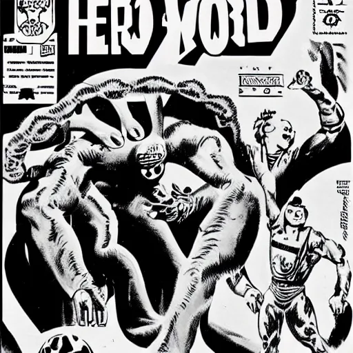 Prompt: hero world the thing from another world 1 9 5 1
