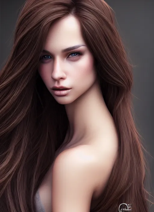 Prompt: a gorgeous female with long brown hair, photo by lara jade, realistic, full body shot, wide angle, sharp focus, 8 k high definition, insanely detailed, intricate, elegant, art by stanley lau and artgerm, floating embers