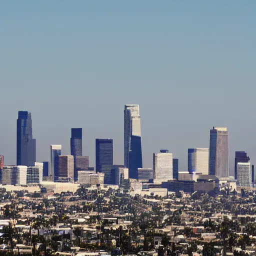 Prompt: a photograph of los angeles without buildings