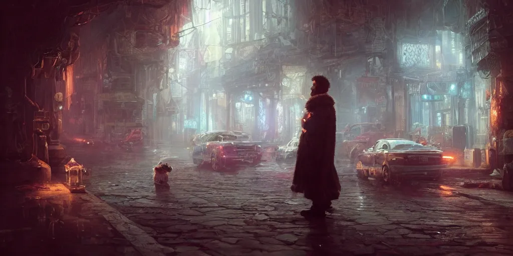 Prompt: man with fluffy pipidastr, atmosphere, glow, detailed, intricate, full of colour, cinematic lighting, trending on artstation, 4 k, hyperrealistic, focused, extreme details, unreal engine 5, cinematic, masterpiece, moody lighting, by greg rutkowski, wlop, artgerm, trending on artstation, concept art, sharp focus, ray tracing