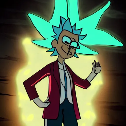 Prompt: a portrait of rick sanchez, epic lighting