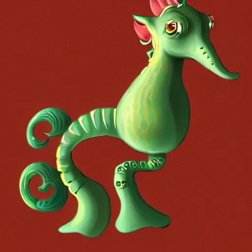 Prompt: a seahorse cat shapeshifting humanoid fursona, furaffinity, trending on artstation