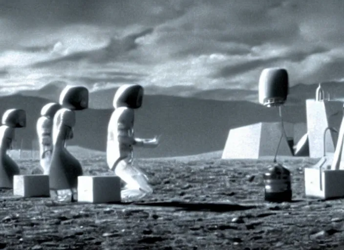 Prompt: scene from the 2 0 0 1 science fiction film the day the earth stood still