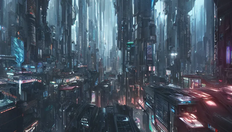 Prompt: 3 d rendering of futuristic cyberpunk city, cgsociety, 4 k, ultra detailed