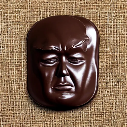 Prompt: dark chocolate trump relief