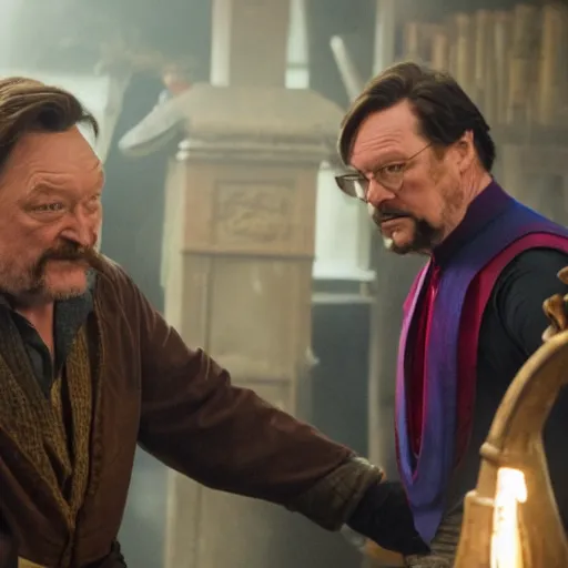 Image similar to stephen root pretending to be dr. strange