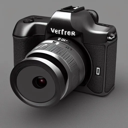 Image similar to a darth veder mirrorless camera, 3 d render