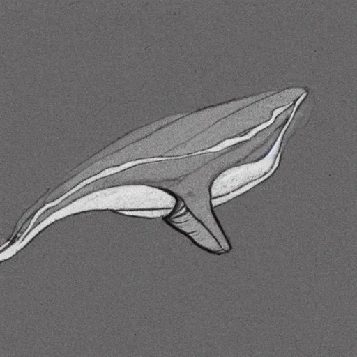 Prompt: a sketch of a flying whale