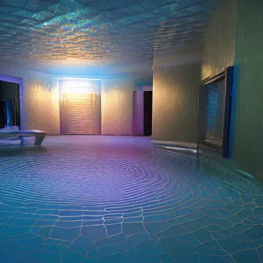 Image similar to a hyperrealistic 3 d render of a dmt trip, photorealism, dramatic lighting, volumetric lighting, 8 k, unreal engine, octane render