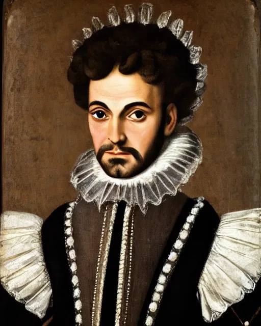 Prompt: a 1 6 0 0 s portrait of george clooney