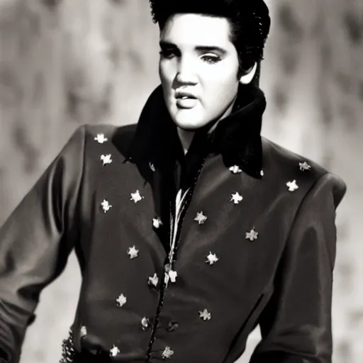 Image similar to photo of elvis in elizabethan fashion