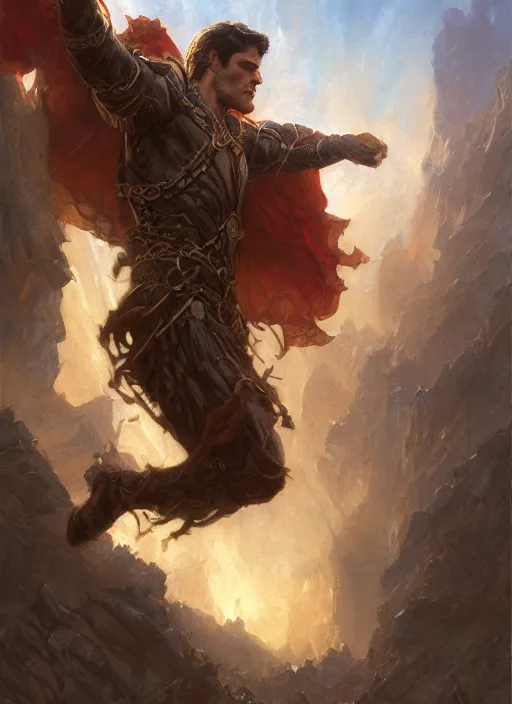 Image similar to Henry Caville ascending to Godhood, fantasy art by Donato Giancola, Craig Mullins, digital art, trending on artstation