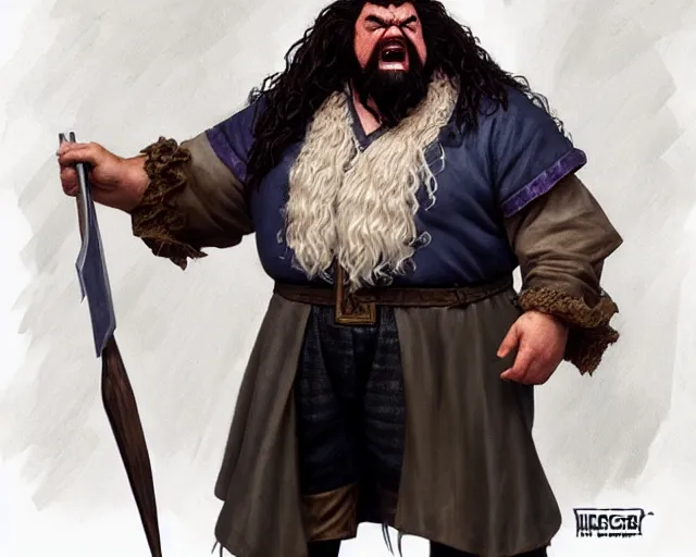 Image similar to hagrid as a wwf hasbro wrestling figure, deep focus, d & d, fantasy, intricate, elegant, highly detailed, digital painting, artstation, concept art, matte, sharp focus, illustration, hearthstone, art by artgerm and greg rutkowski and alphonse mucha