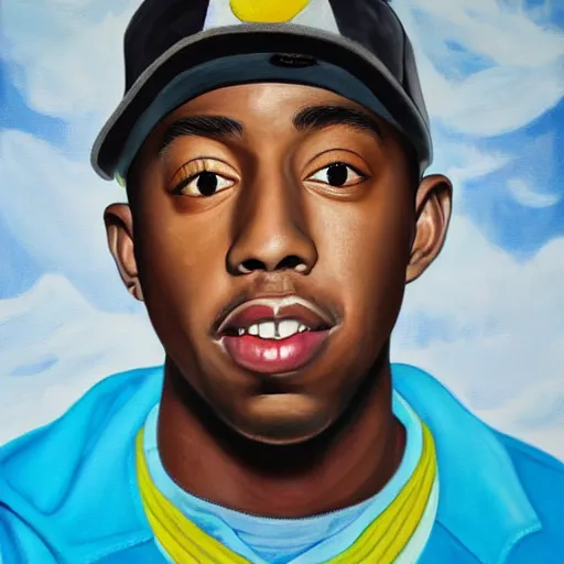 Image similar to a detailed painting of tyler the creator