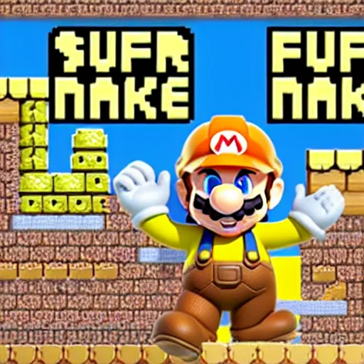 Image similar to super mario maker 3 gameplay