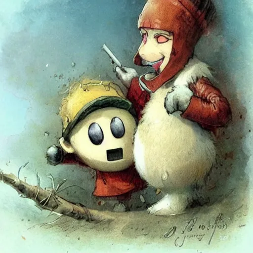 Image similar to ( ( ( ( ( shy guy ) ) ) ) ) by jean - baptiste monge!!!!!!!!!!!!!!!!!!!!!!!!!!!