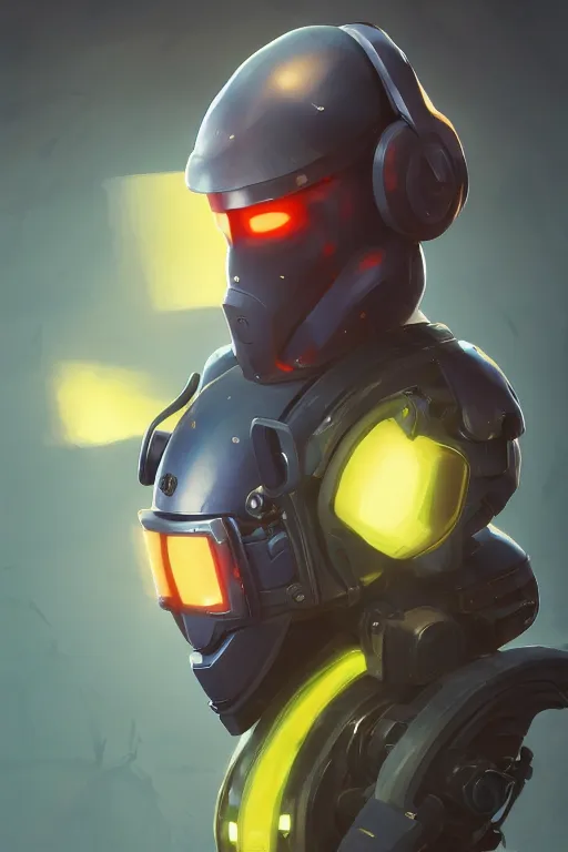 Image similar to epic mask helmet robot ninja portrait stylized as fornite style game design fanart by concept artist gervasio canda, behance hd by jesper ejsing, by rhads, makoto shinkai and lois van baarle, ilya kuvshinov, rossdraws global illumination radiating a glowing aura global illumination ray tracing hdr render in unreal engine 5