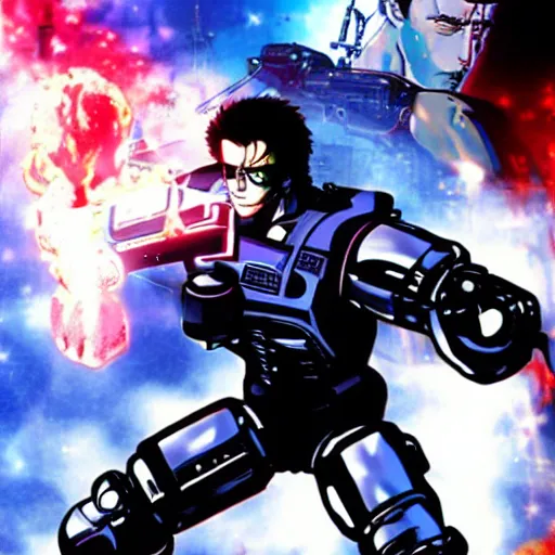 Image similar to the terminator as an anime