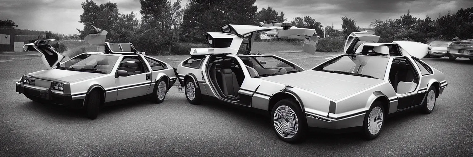 Image similar to Volkswagen sedan edition from “DeLorean”, from “Back to the future”