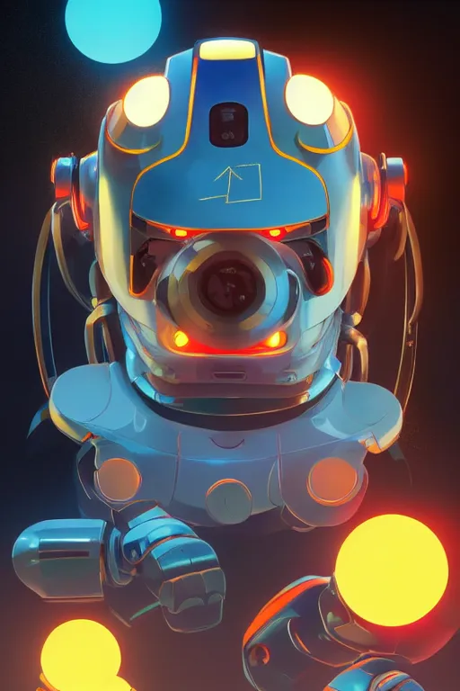 Image similar to metabots medabots medarotto medarot robot minimalist comics helmet mask neon cybereye, behance hd by jesper ejsing, by rhads, makoto shinkai and lois van baarle, ilya kuvshinov, rossdraws global illumination ray tracing hdr radiating a glowing aura