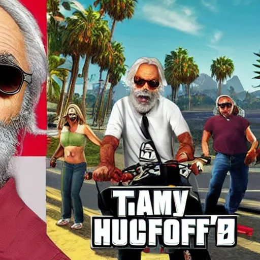 Image similar to tommy chong gta 5 cover art