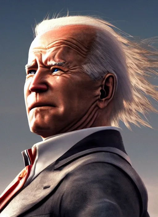 Image similar to a full portrait photo of biden in final fantasy ix style, f / 2 2, 3 5 mm, 2 7 0 0 k, lighting, perfect faces, award winning photography.