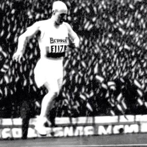 Image similar to bernie sanders running at the 1 9 3 6 olympics, high quality, high resolution