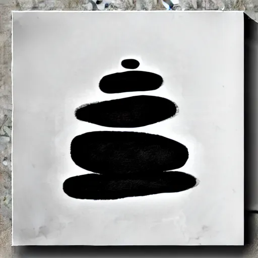 Image similar to zen cairn ink